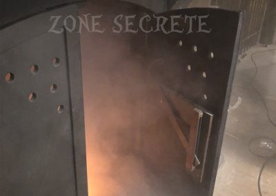 Fausse cheminée 5D ( odeur,bruitage, chaleur, lueur et fumée) escape game.