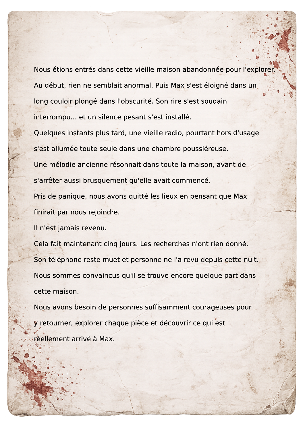 Rapport de disparition